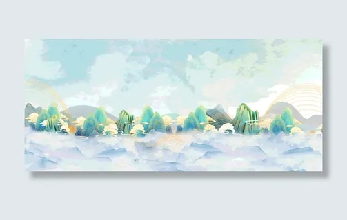 国风国潮背景免抠