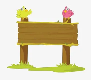 卡通路标上的鸟免抠