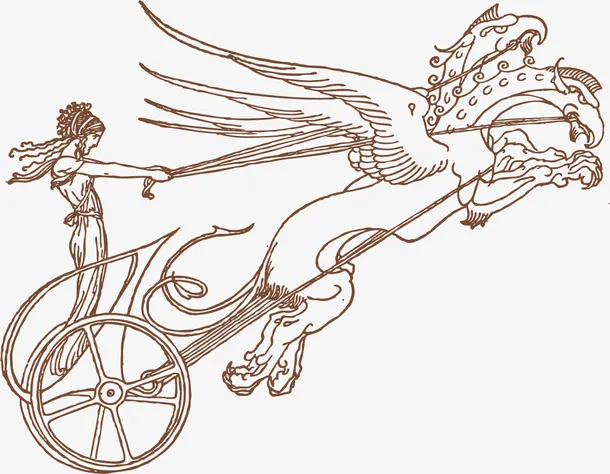 战车迷你风格矢量希腊神免抠