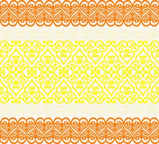 黄色简约图案边框纹理免抠