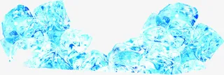 冰凉夏日透明冰块素材免抠