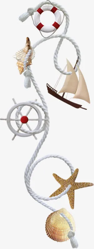 麻绳和海上素材免抠