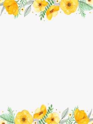 植物边框花朵树叶手绘元素免抠