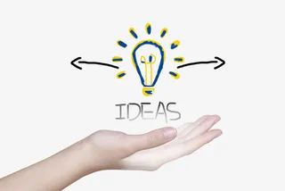 装饰插图手托灯泡免抠