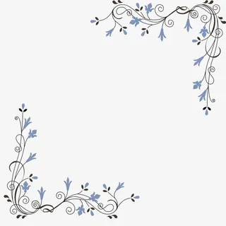 清新淡雅铃兰花朵对角花免抠