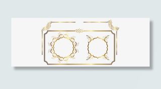 金色花纹矢量免抠