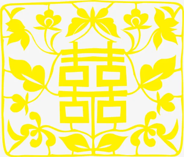 中国风喜字免抠