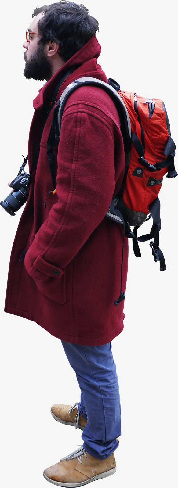 背包的外国人免抠