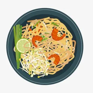 卡通手绘一碗面条免抠