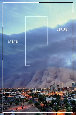 灰色调防止沙尘暴爱护环境公益海报背景高清