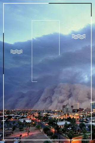 灰色调防止沙尘暴爱护环境公益海报背景高清