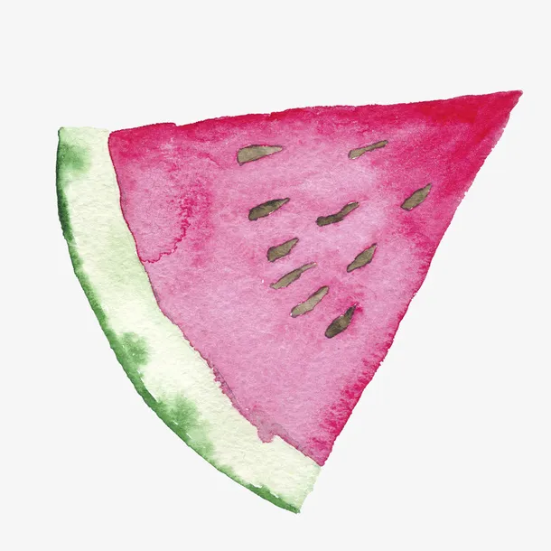 手绘一片西瓜免抠