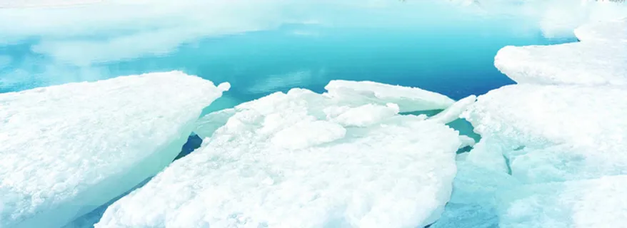 北极冰地海水背景高清
