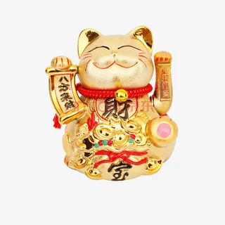 财宝金色招财猫免抠