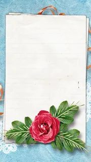 蓝色情人节贺卡手机端H5背景高清