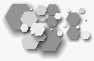灰色几何蜂窝免抠