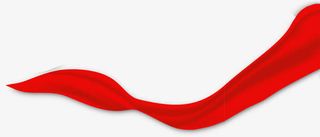 飘动的红色丝带舞台灯光免抠