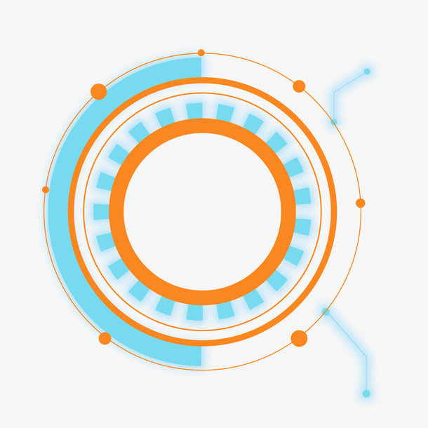 科技风，线框，科技感，圆形免抠