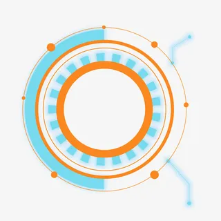科技风，线框，科技感，圆形免抠
