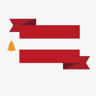 红色折纸标签免抠