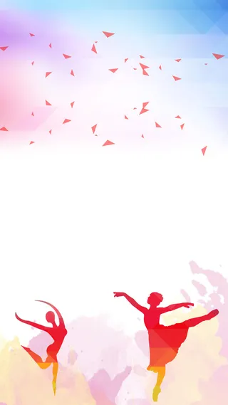 蓝色渐变舞蹈培训班H5背景素材高清