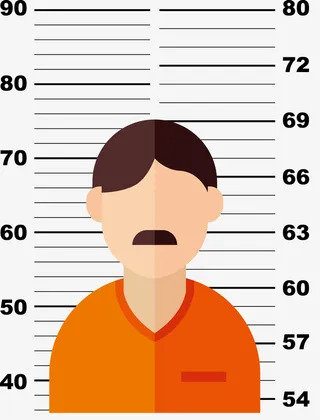 面无表情卡通风格犯罪矢量免抠