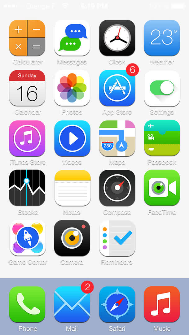改编ios7风格PSD素材免抠