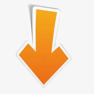 矢量直降箭头黄色立体免抠 矢量直降箭头黄色立体免抠
