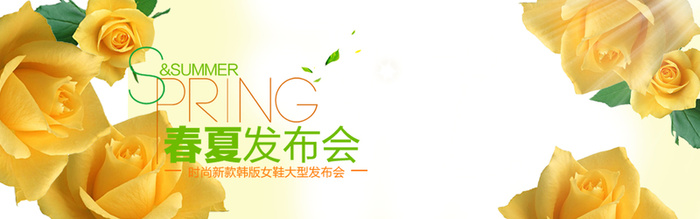 黄色玫瑰花边背景高清