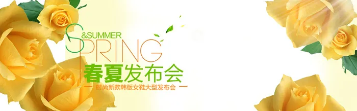 黄色玫瑰花边背景高清