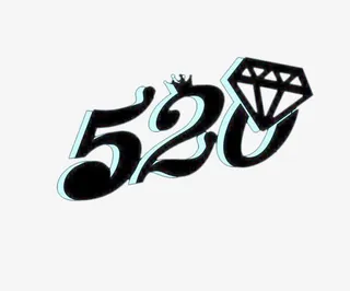 520我爱你艺术字免抠