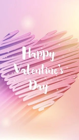 粉红色渐变爱心图案背景图高清