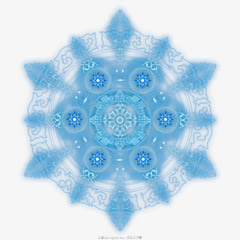 蓝色花纹雪花法阵免抠