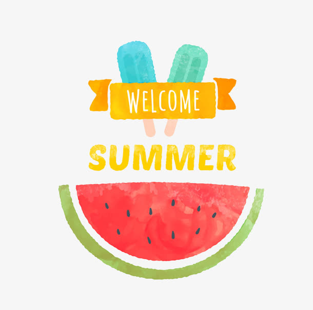 西瓜夏日元素免抠