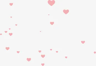 粉色漂浮爱心免抠