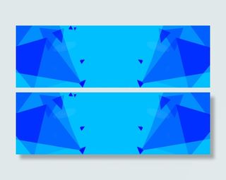 几何多边形简约背景banner图