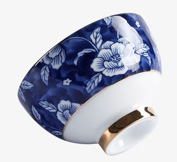 景德镇珐琅彩斗笠酒杯免抠