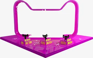 粉色猫头装饰免抠