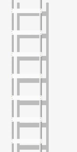 白色卡通*手绘楼梯免抠