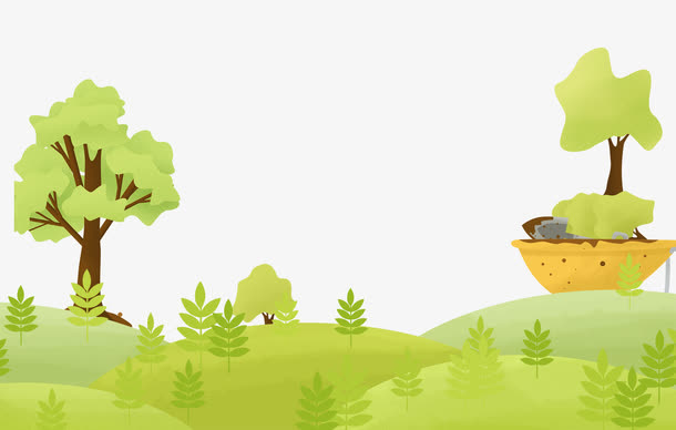 简约文艺清新踏青春游海报免抠