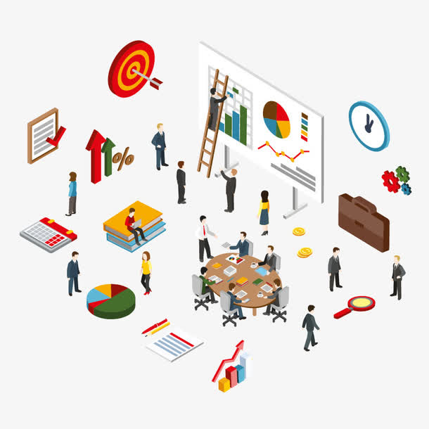 互联网电子商务金融矢量素材免抠