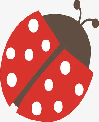 手画可爱的春天动物和自然免抠