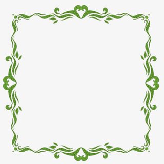 绿色的中国风正方形边框免抠