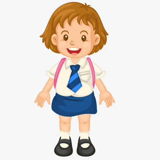 戴领带的女孩免抠