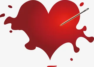 红色受伤的心免抠