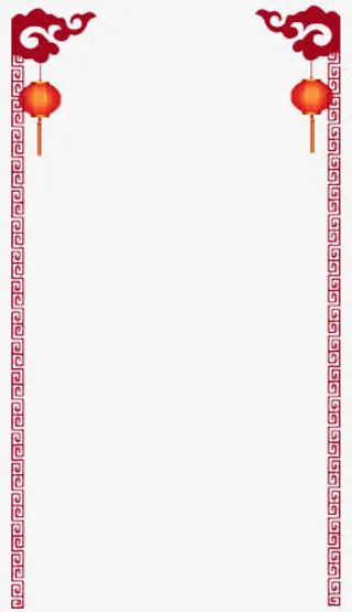 中国风元素装饰边框免抠