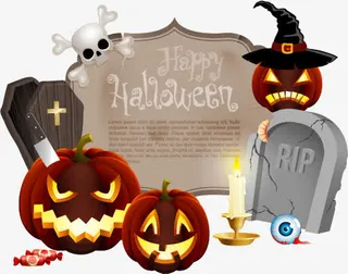 万圣节设计元素免抠