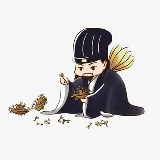 卡通诸葛亮草船借箭插画免抠免抠