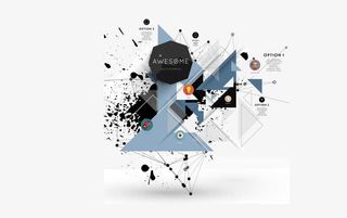 水墨潮流主题元素免抠