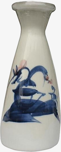 中国风青花瓷手绘白酒瓶免抠